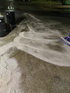 Roadside Spill cleanup requiring roadside emergency cleanup services