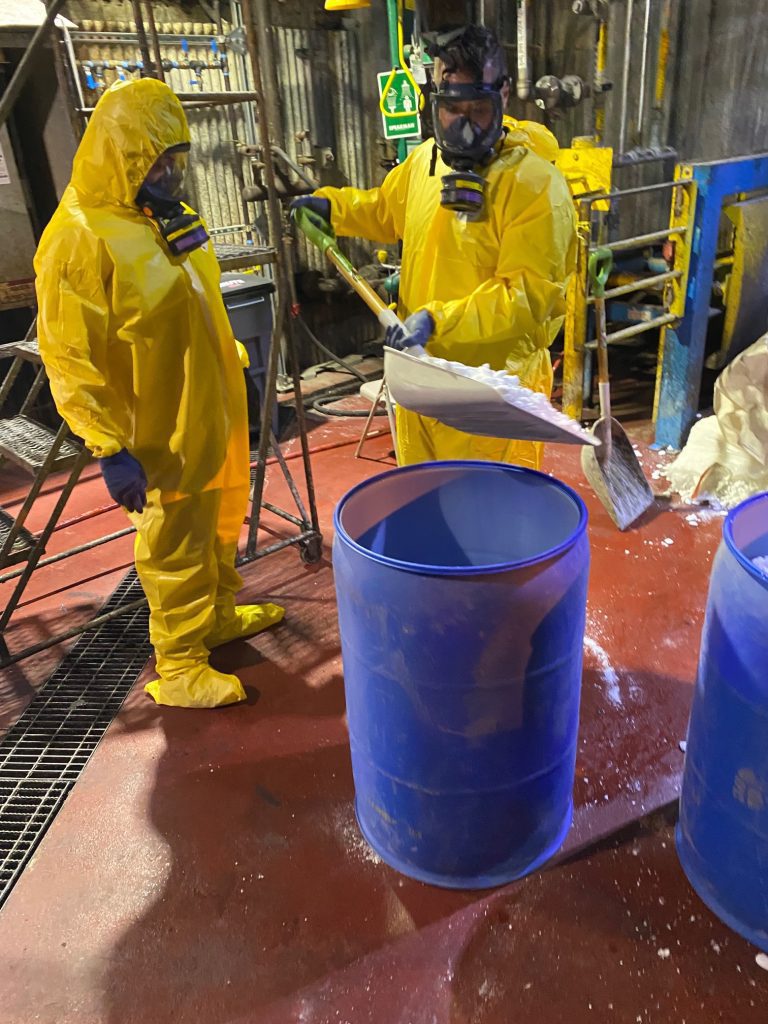 emergency acid clean up