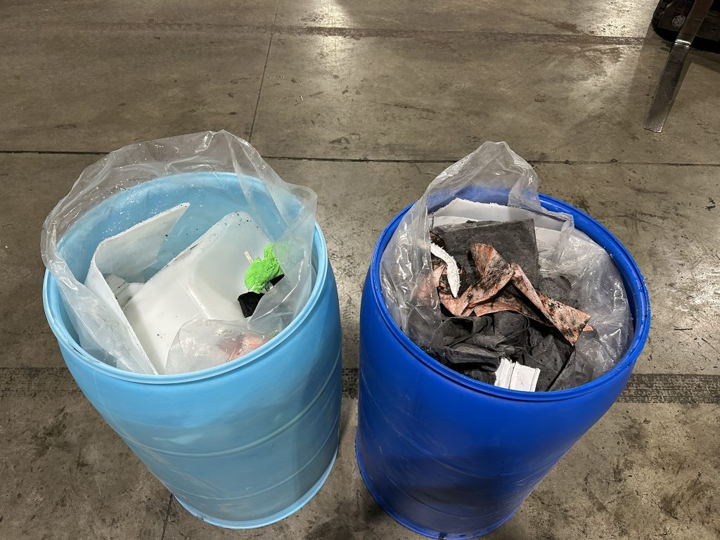 waste of chemical leak clean up