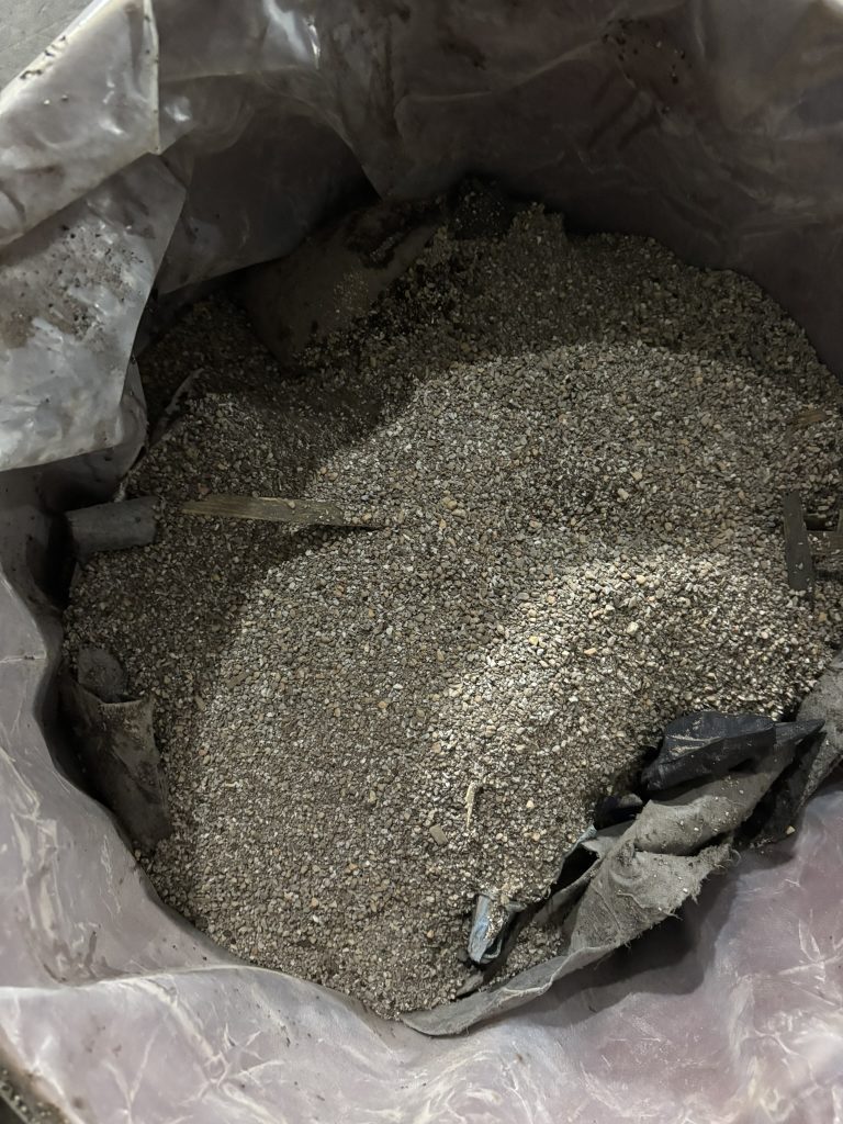 impacted oil dry used during remediation