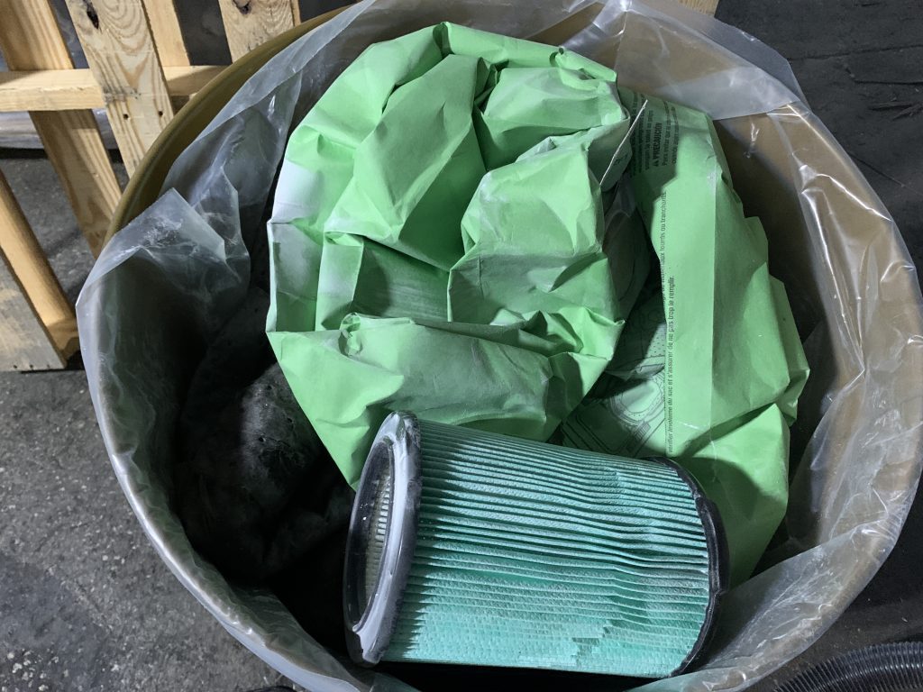 PPE used during spill containment