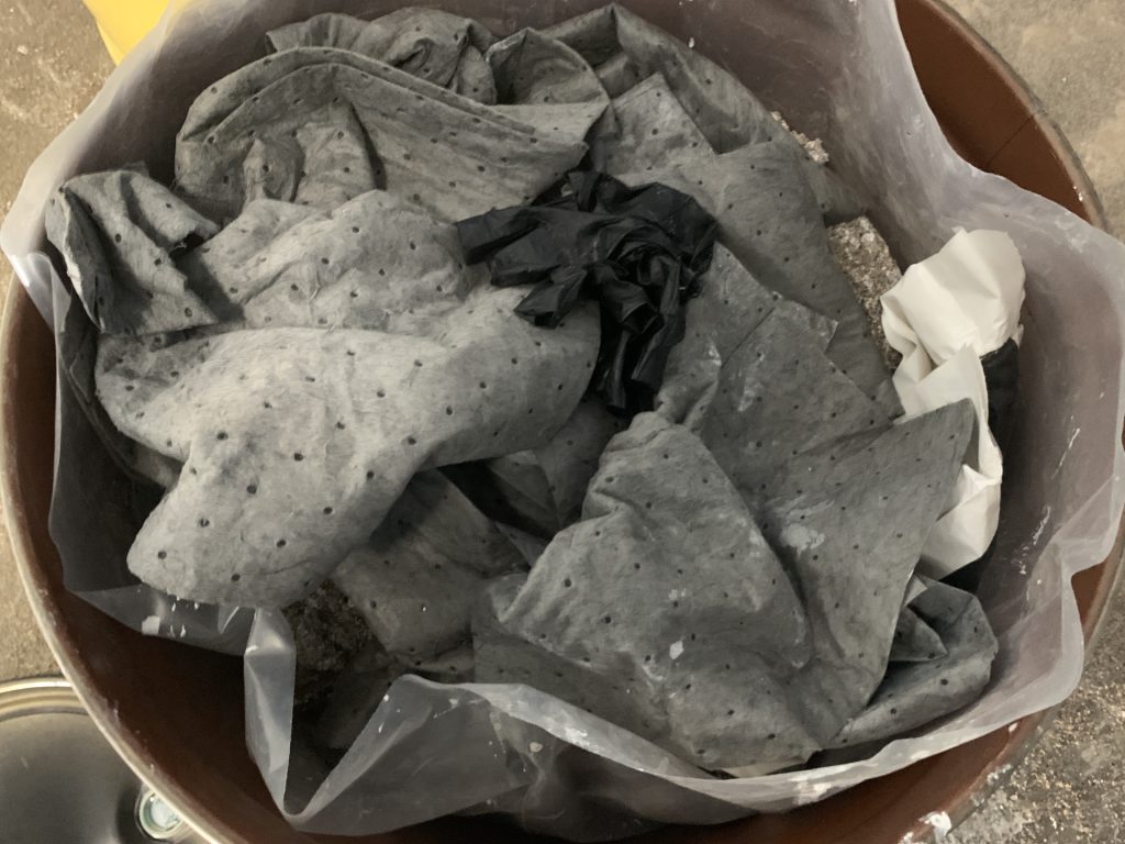 PPE used during remediation after forklift accident