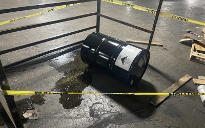 Forklift Incident Causes Corrosive Liquid Spill