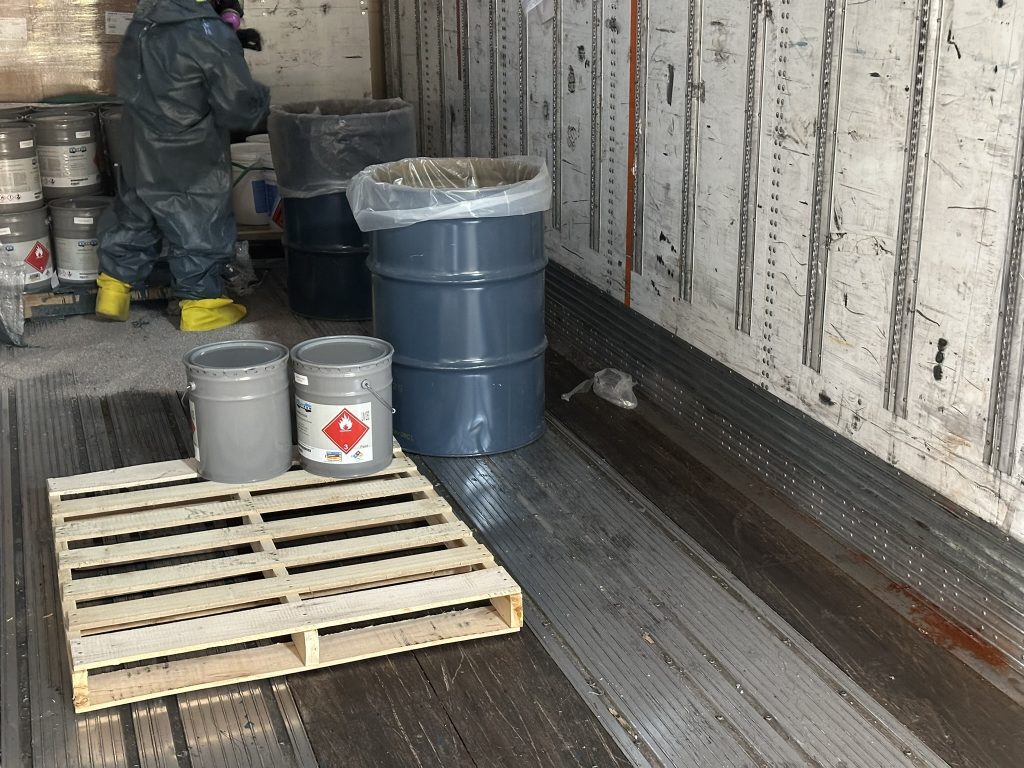 hazardous paint leak