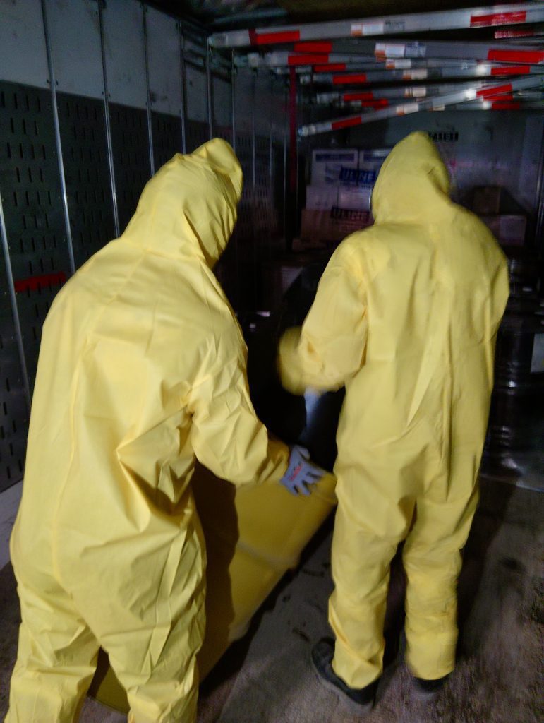 HazChem Crew on site clean up