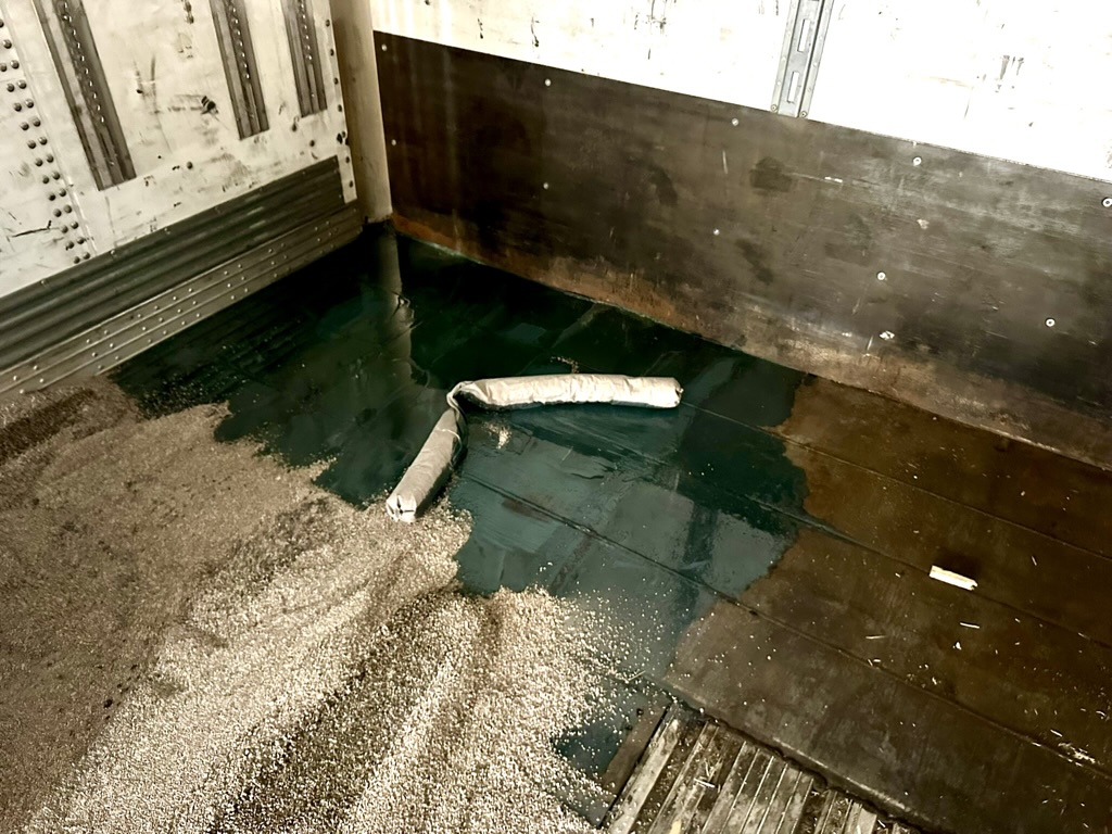 hazardous flammable paint spill